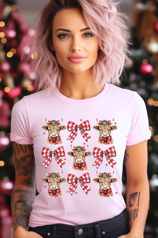 Christmas Cows & Bows Tee