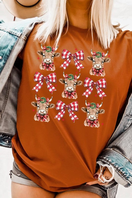 Christmas Cows & Bows Tee