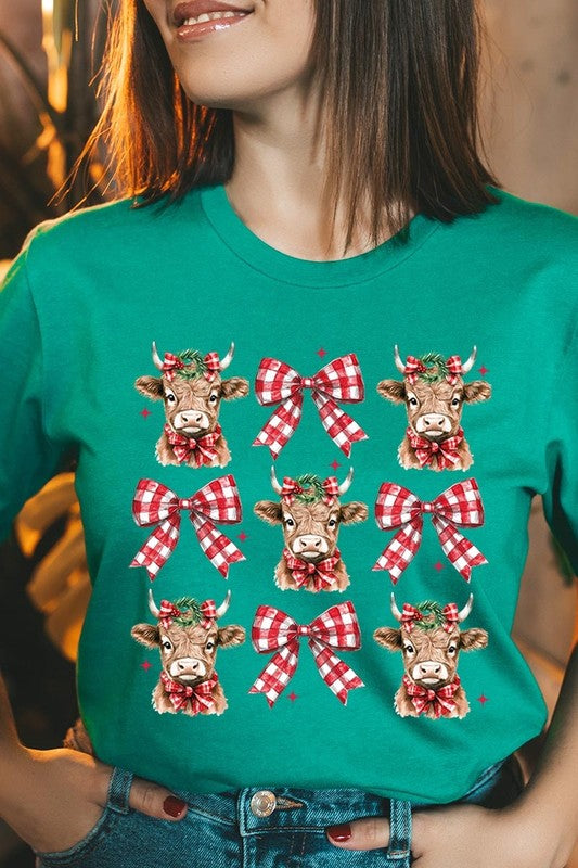 Christmas Cows & Bows Tee