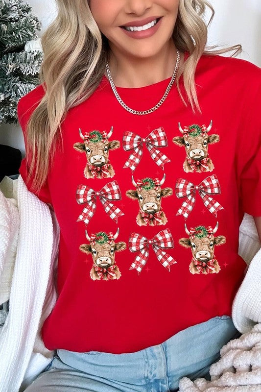 Christmas Cows & Bows Tee