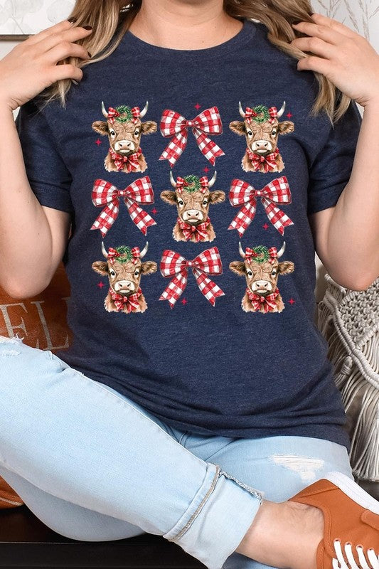 Christmas Cows & Bows Tee