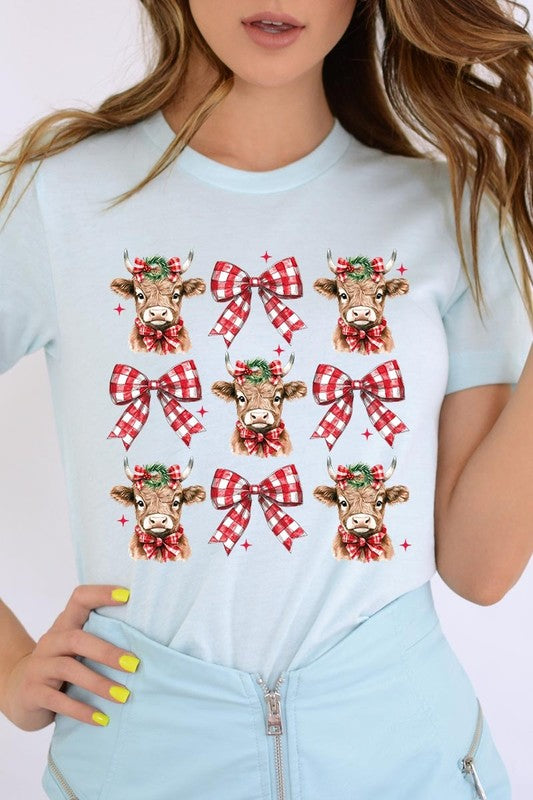 Christmas Cows & Bows Tee