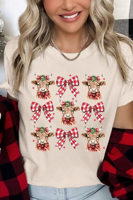 Christmas Cows & Bows Tee