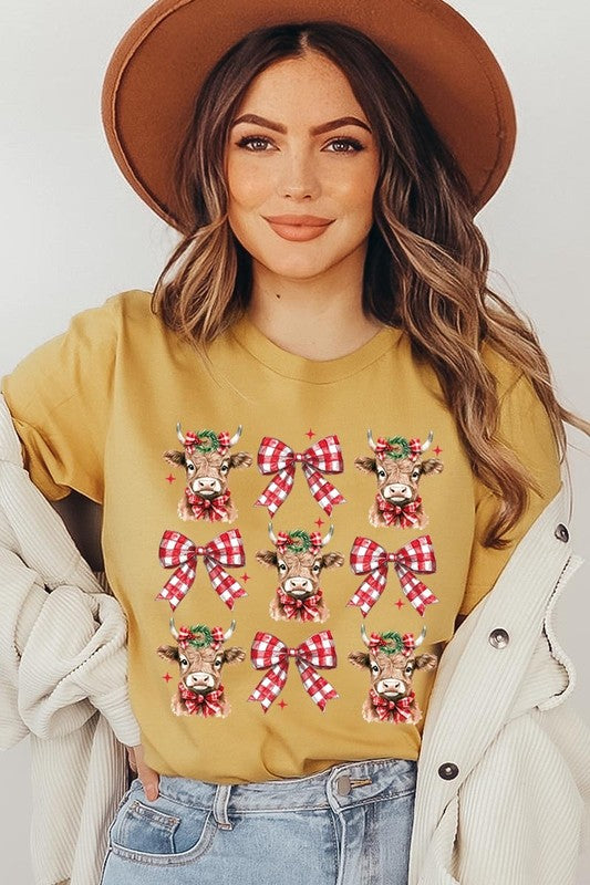 Christmas Cows & Bows Tee