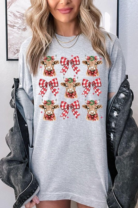 Christmas Cows & Bows Tee