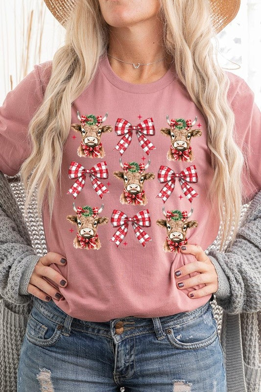 Christmas Cows & Bows Tee