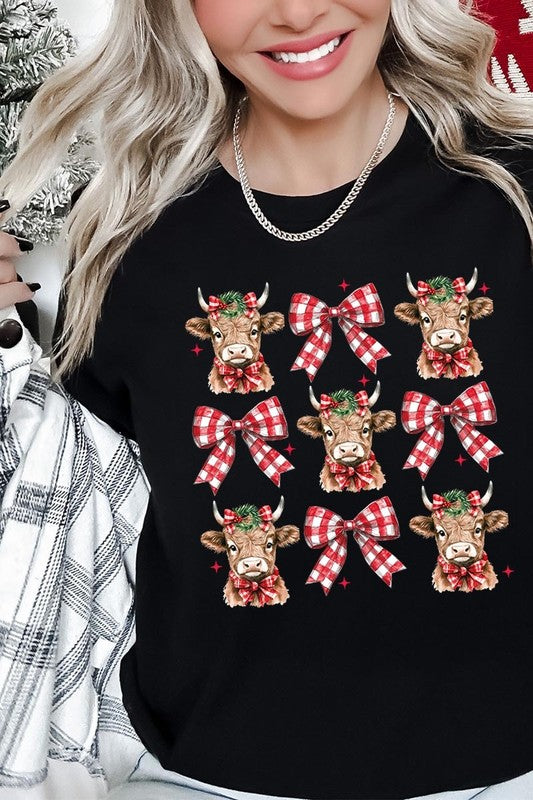 Christmas Cows & Bows Tee