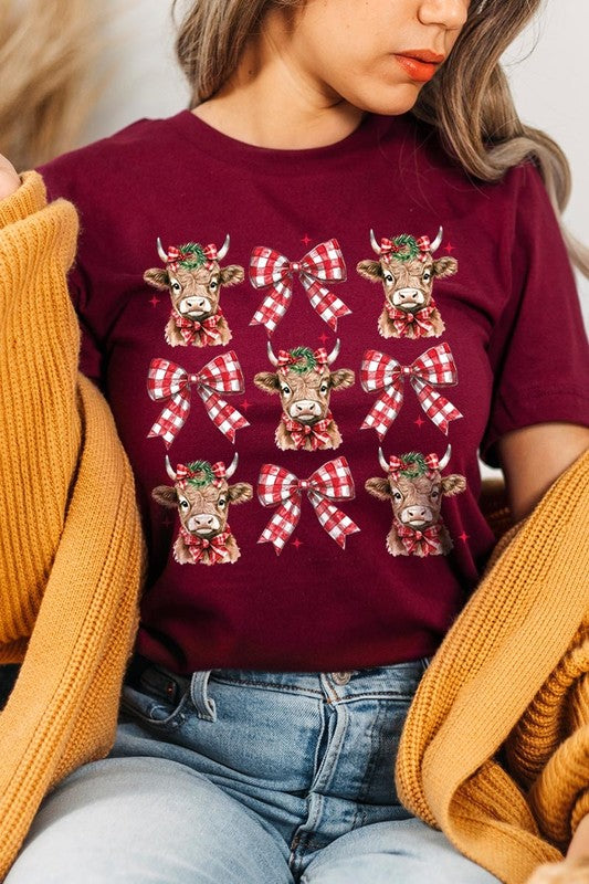 Christmas Cows & Bows Tee