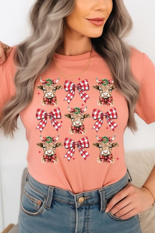 Christmas Cows & Bows Tee