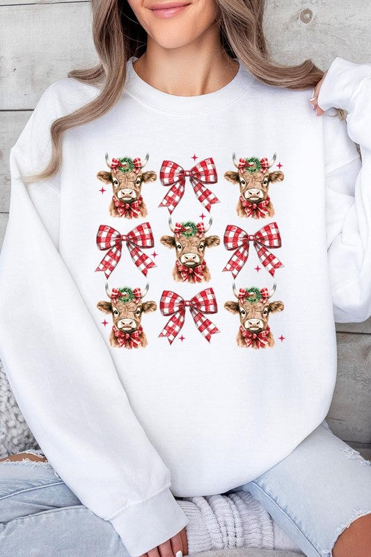 Cows & Bows Christmas Sweatshirt