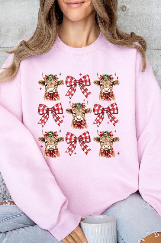 Cows & Bows Christmas Sweatshirt