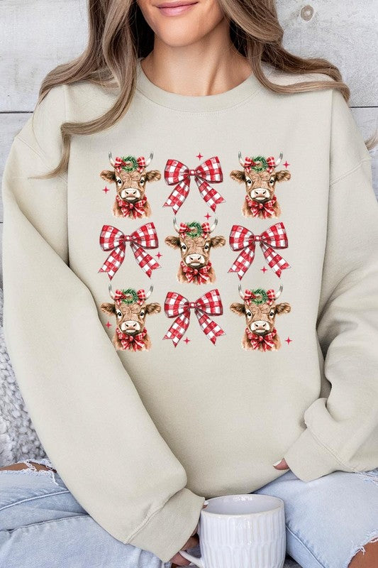 Cows & Bows Christmas Sweatshirt