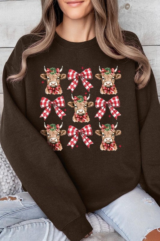 Cows & Bows Christmas Sweatshirt