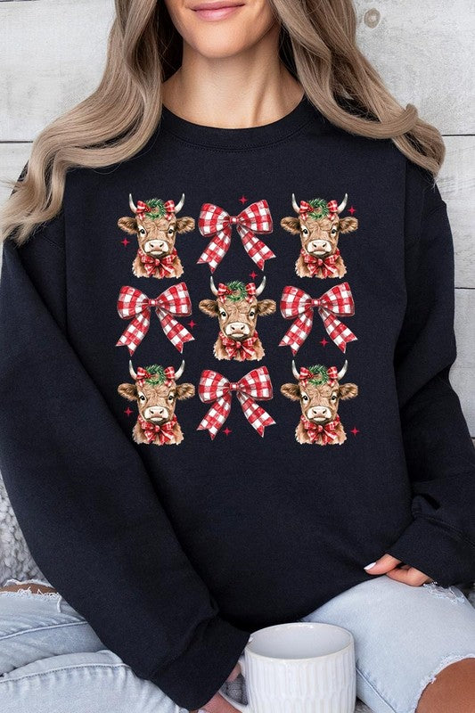 Cows & Bows Christmas Sweatshirt