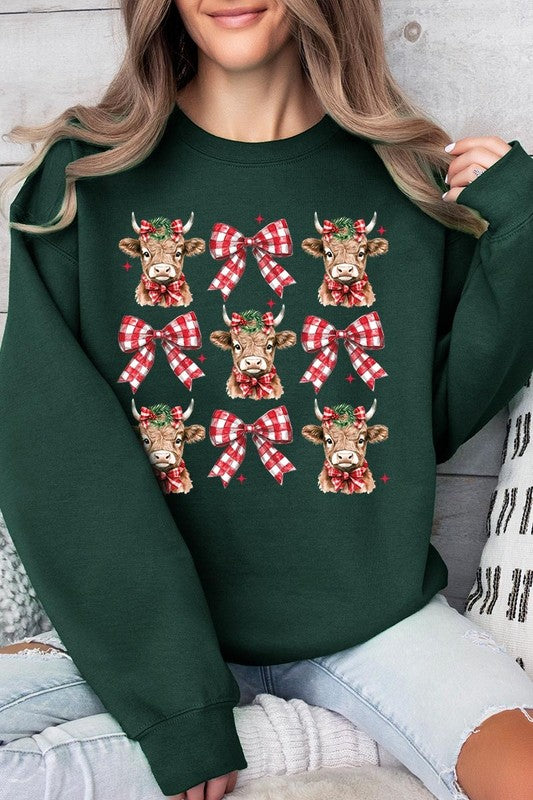 Cows & Bows Christmas Sweatshirt