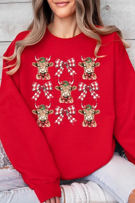 Cows & Bows Christmas Sweatshirt