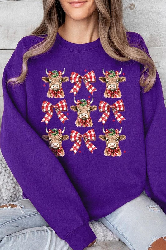 Cows & Bows Christmas Sweatshirt