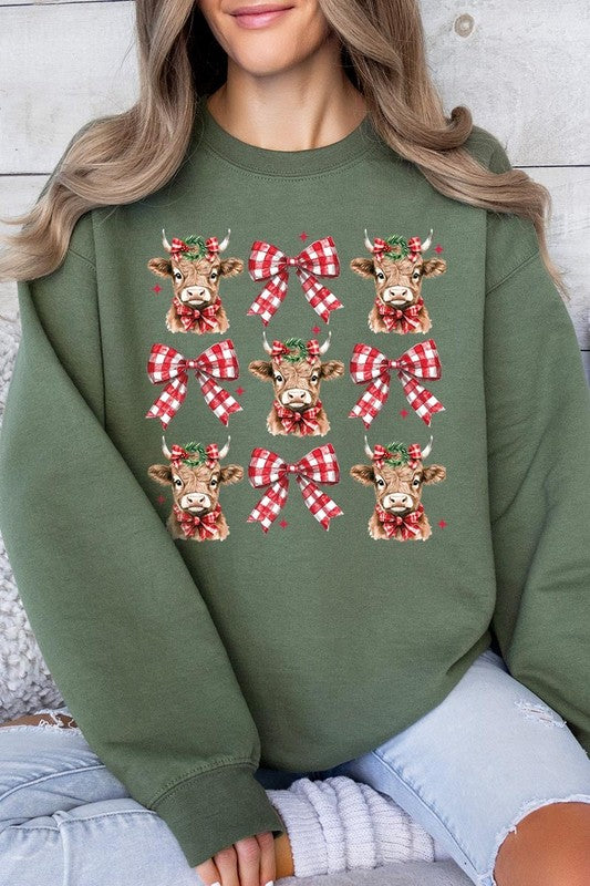 Cows & Bows Christmas Sweatshirt