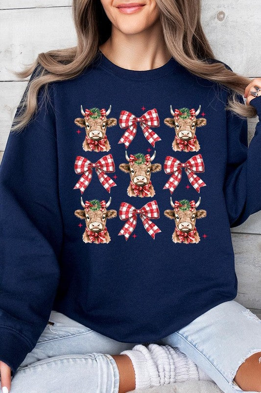 Cows & Bows Christmas Sweatshirt