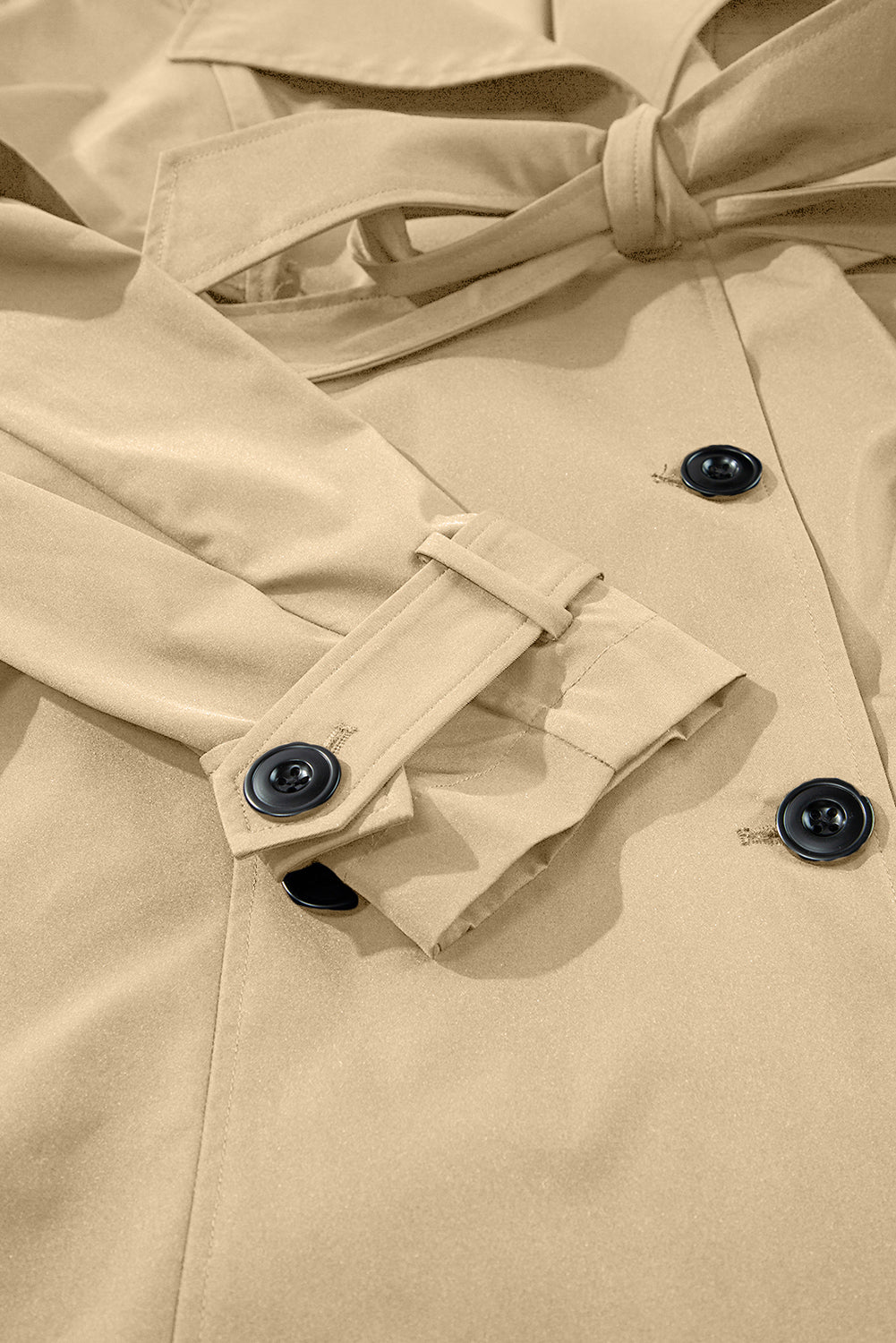 Khaki Belted Trench Coat