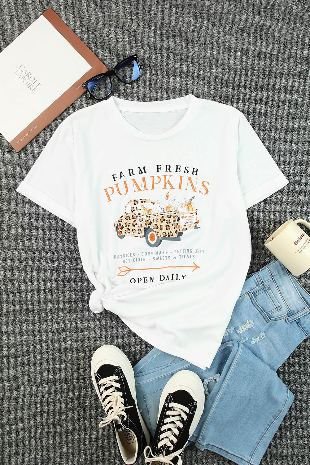 Leopard Pumpkin Truck Tee