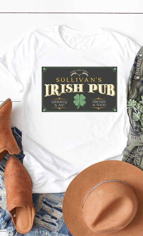 Retro Irish Pub Graphic Tee Plus Size