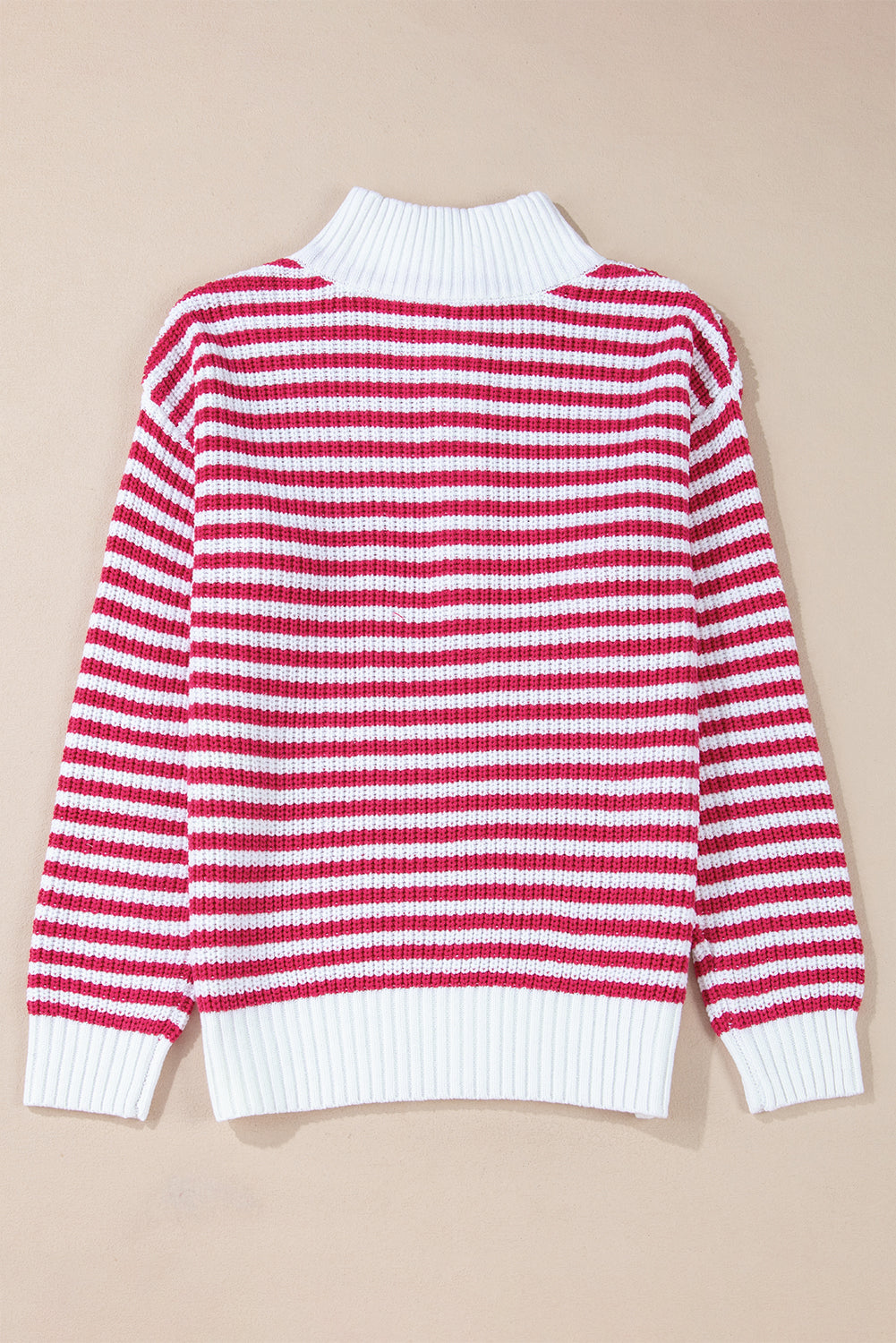 Stripe Zip Up Sweater