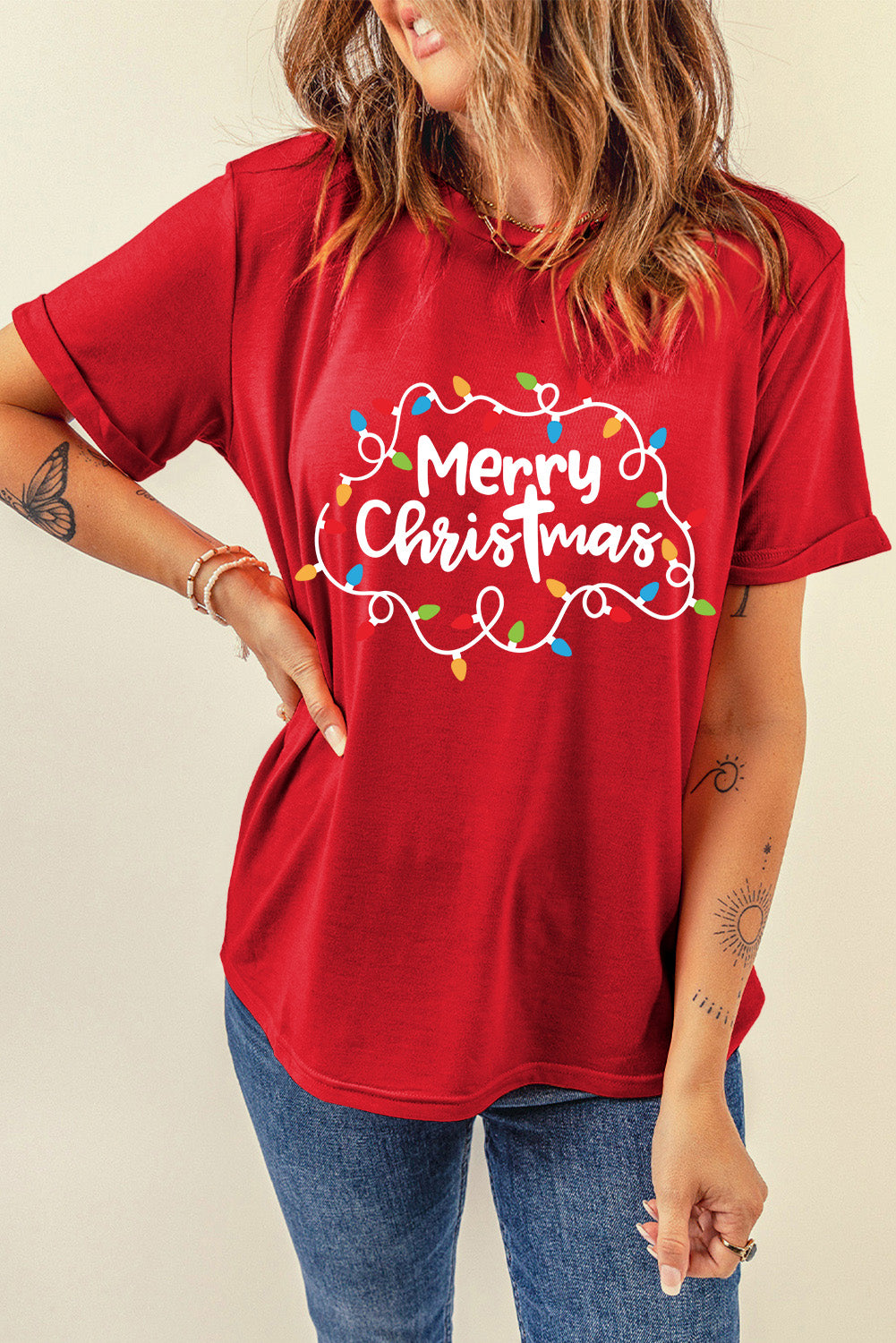 Merry Christmas Lights Tee