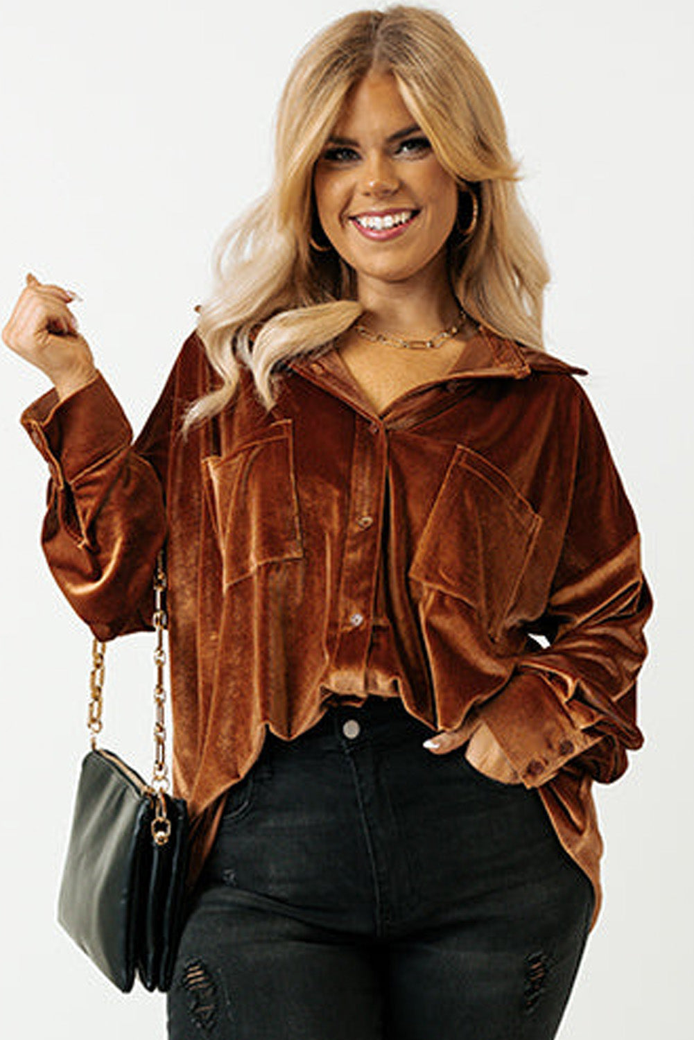 Velour Shirt Plus Size