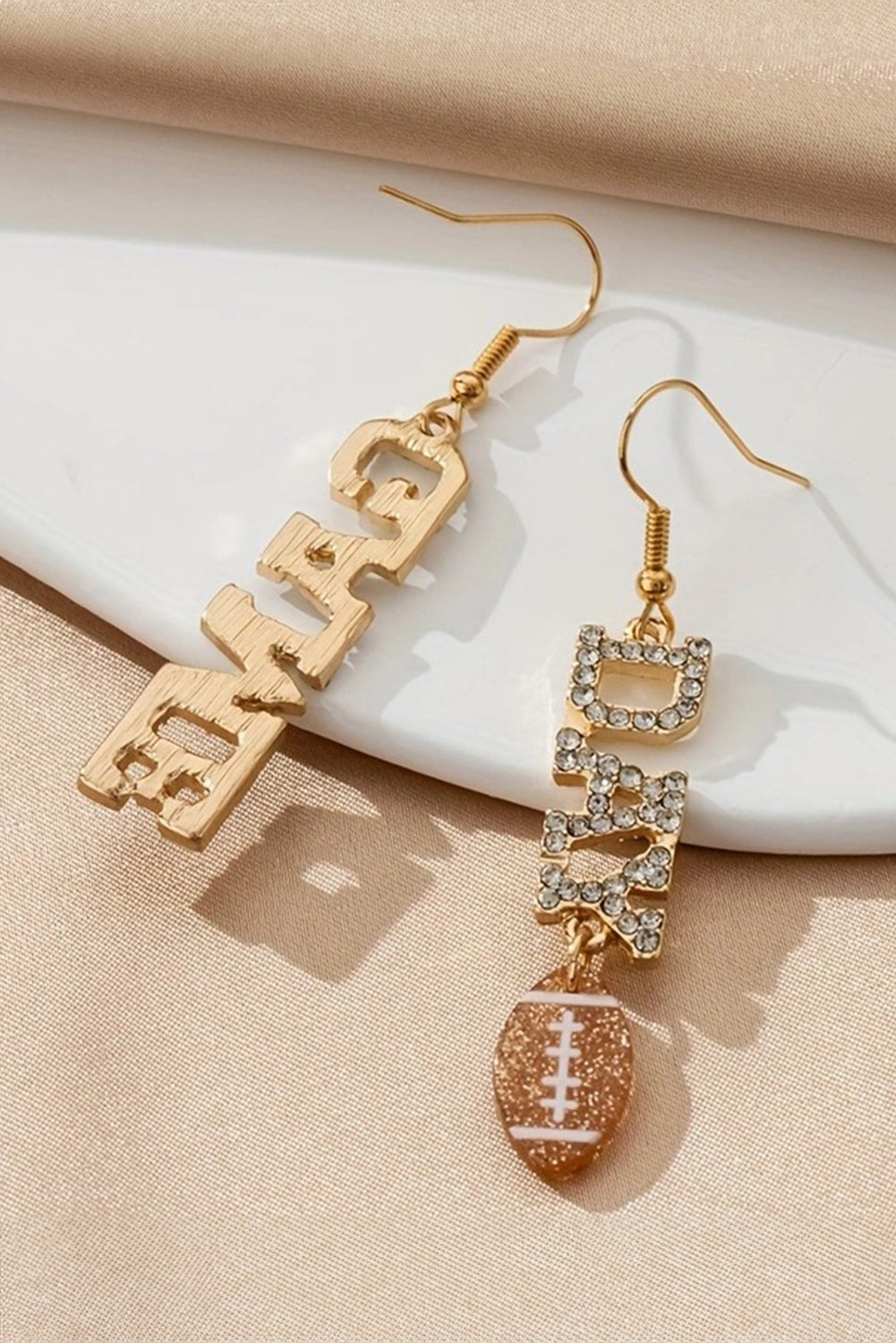 GAME DAY Football Rhinestone Earrings