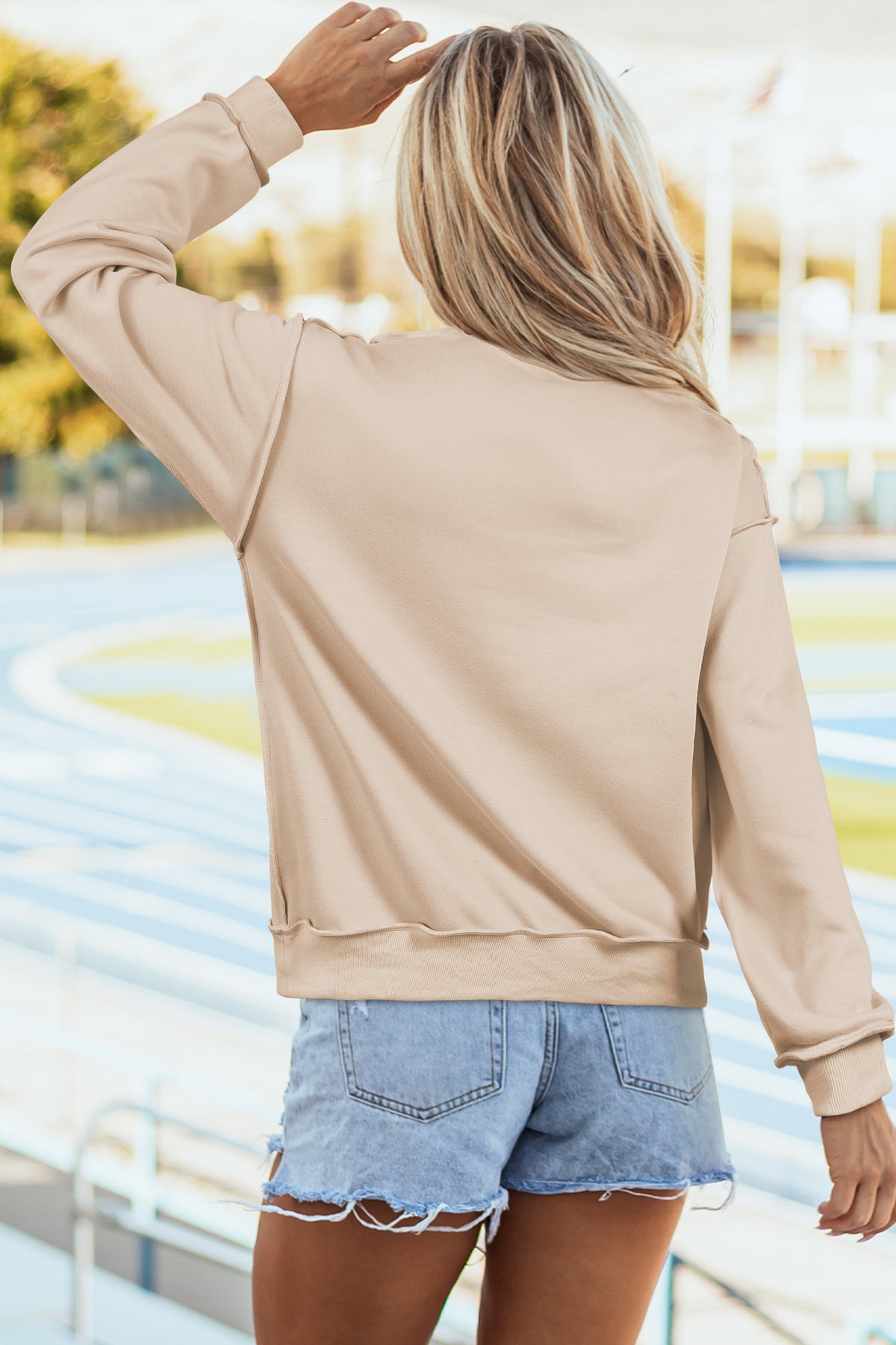 Reversible Mock Neck Sweatshirt