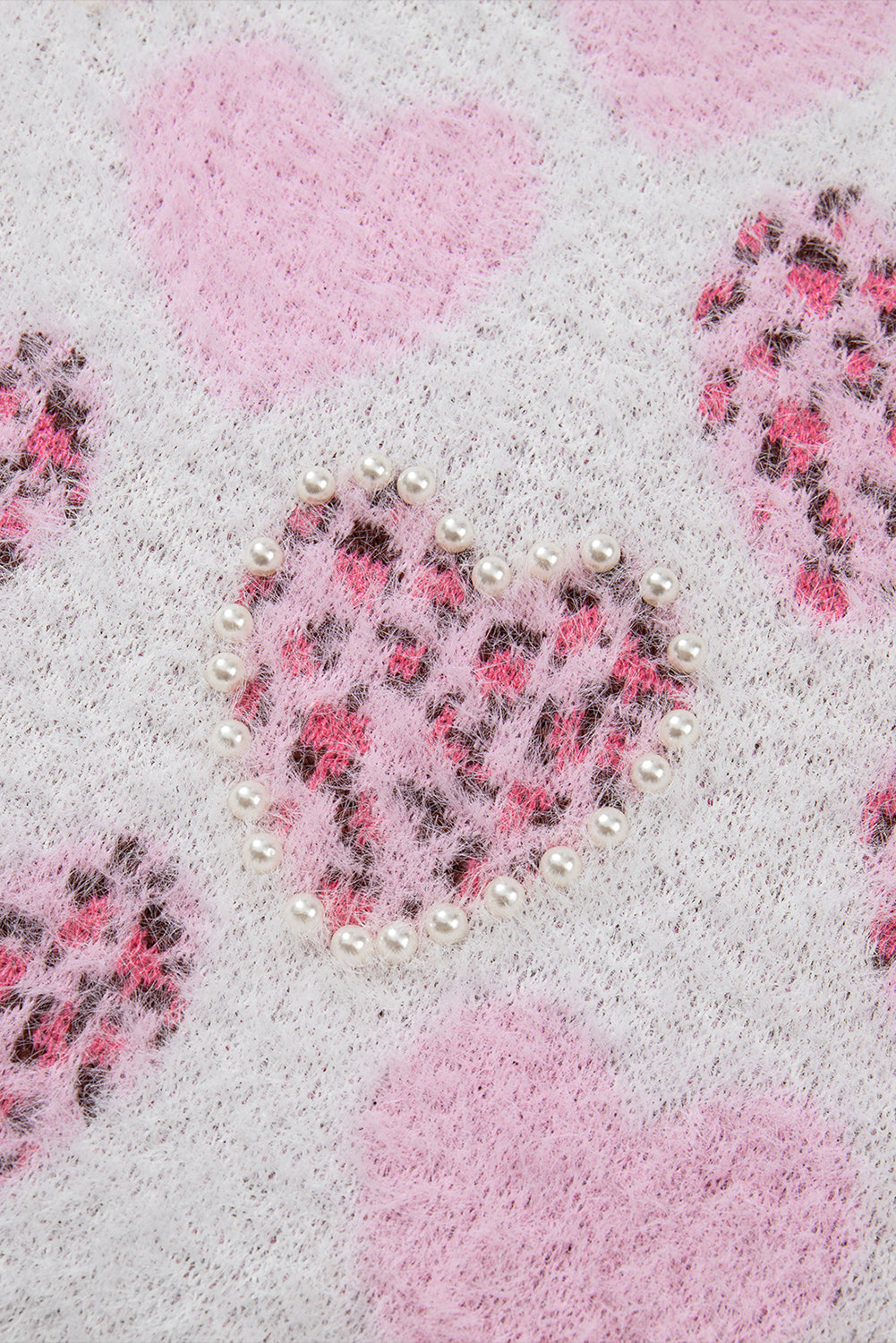 Pink Leopard Hearts Sweater