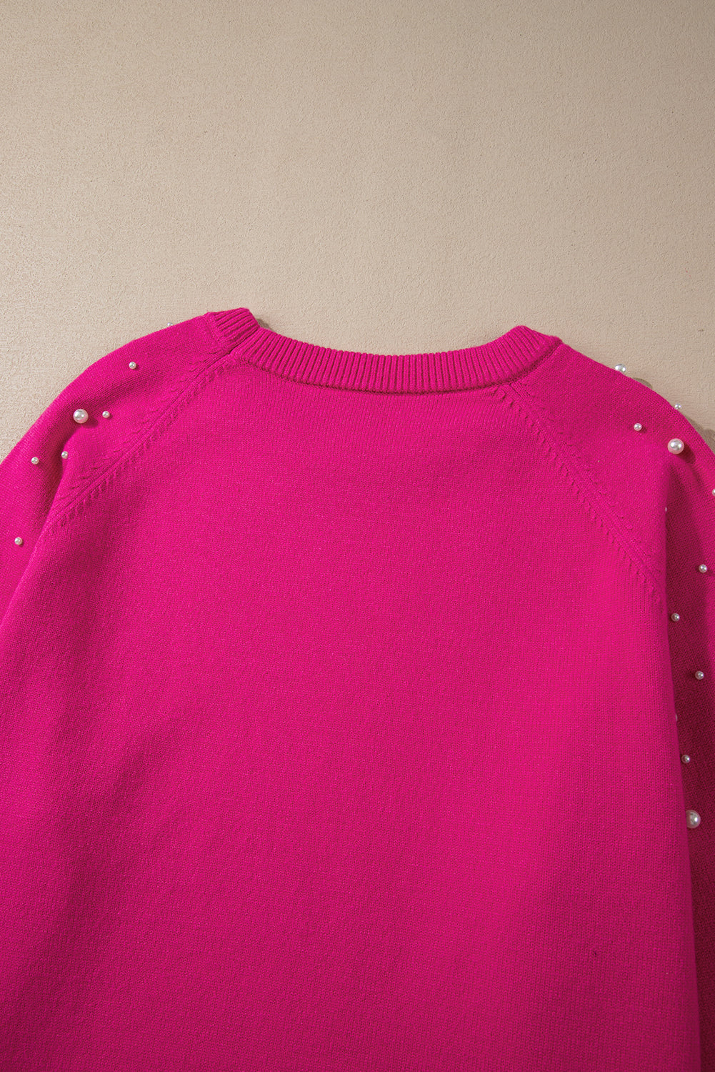 Pearl Trim Raglan Sleeve Sweater Plus Size