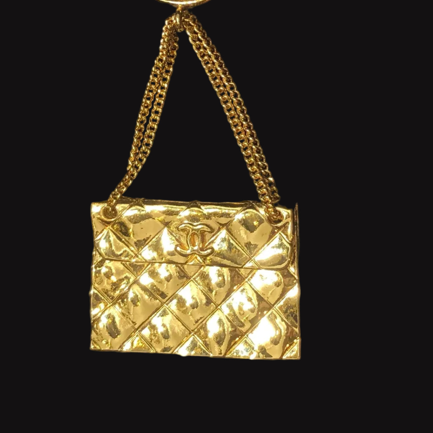 CHANEL Quilted Handbag Brooch