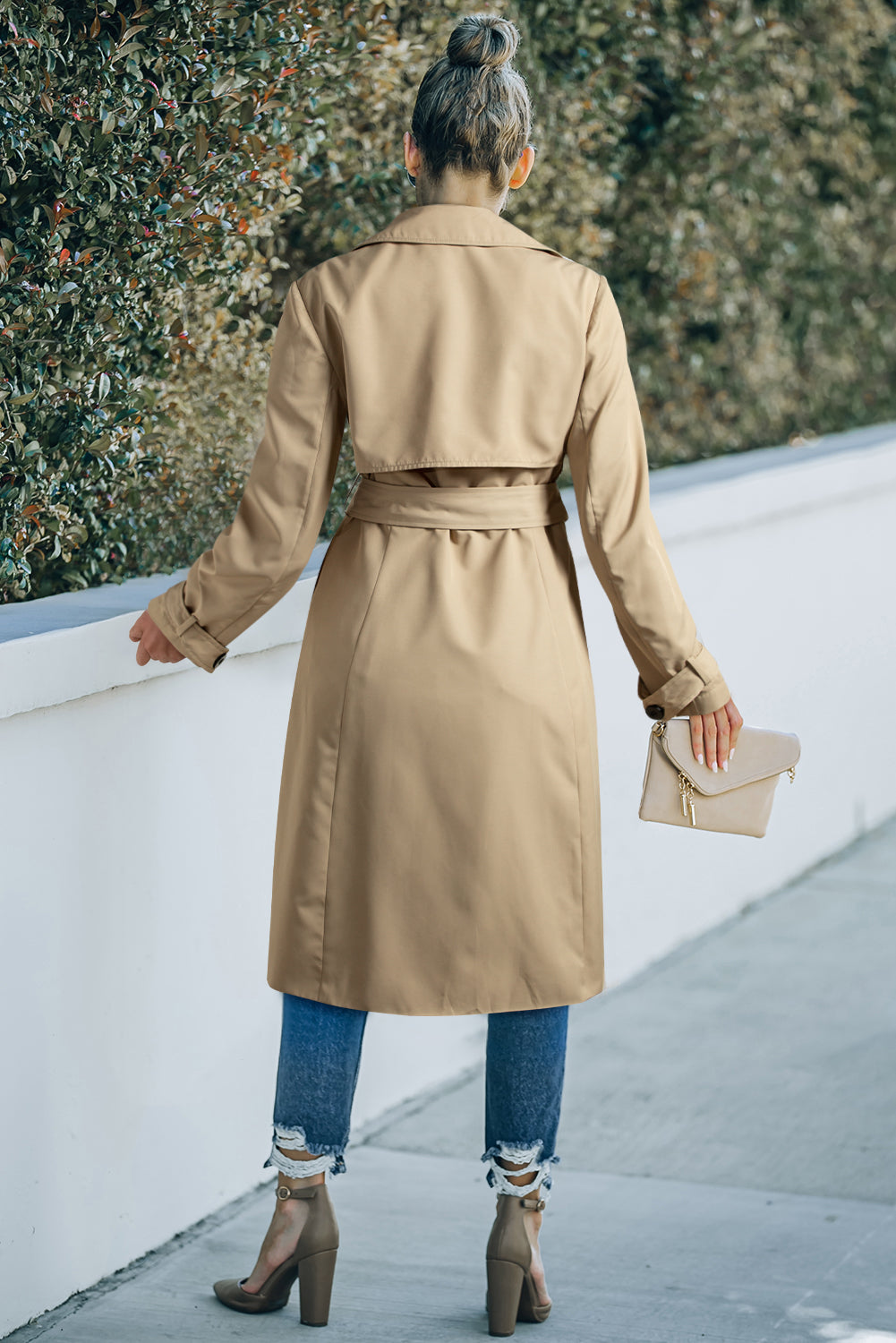 Khaki Belted Trench Coat