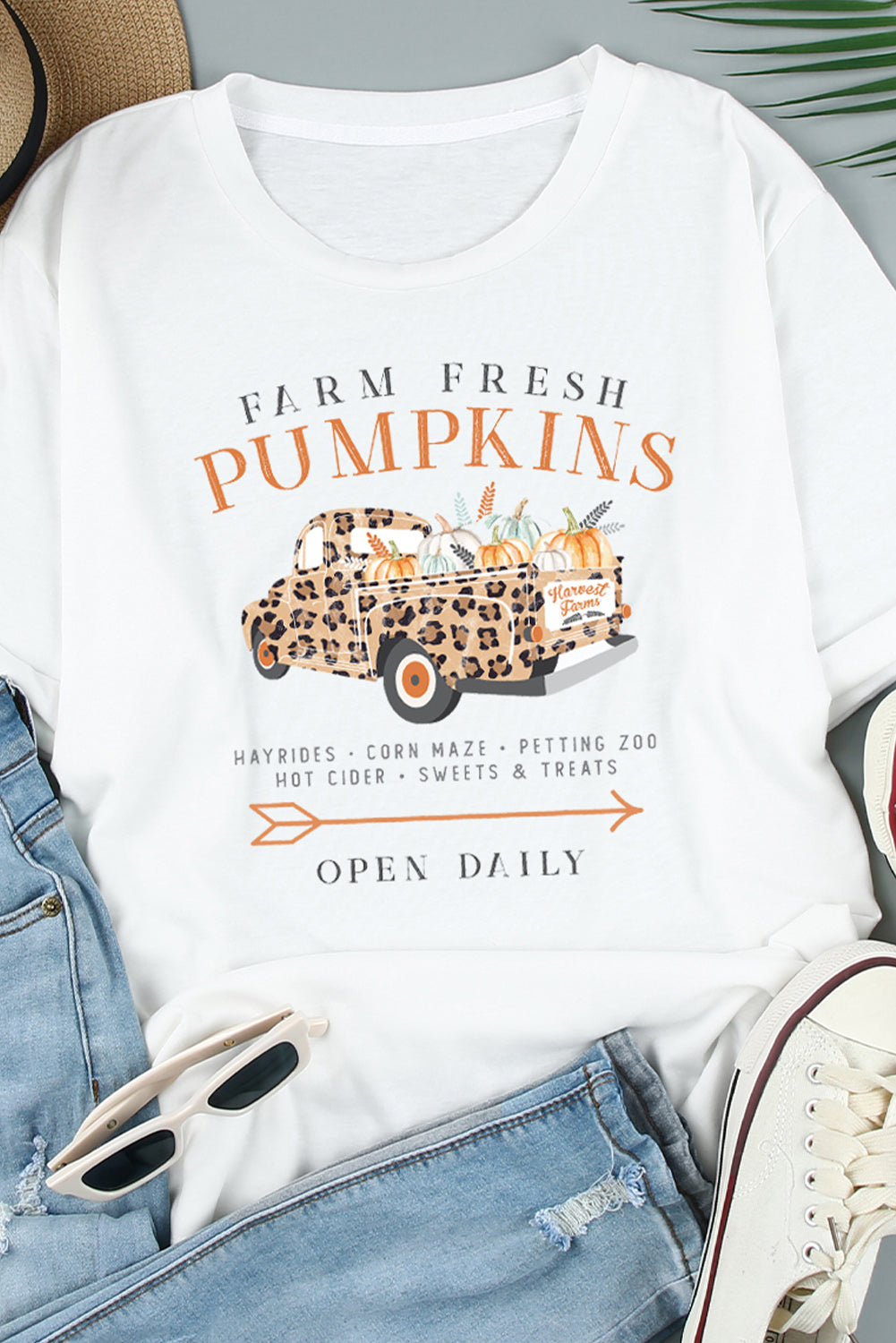 Leopard Pumpkin Truck Tee