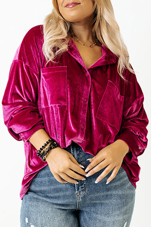 Velour Shirt Plus Size