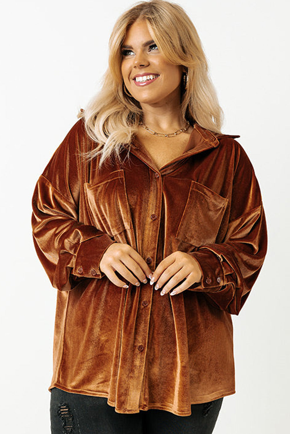 Velour Shirt Plus Size