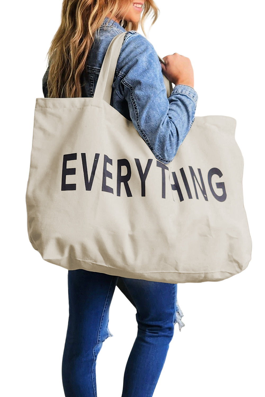 EVERYTHING Large Canvas Tote Bag