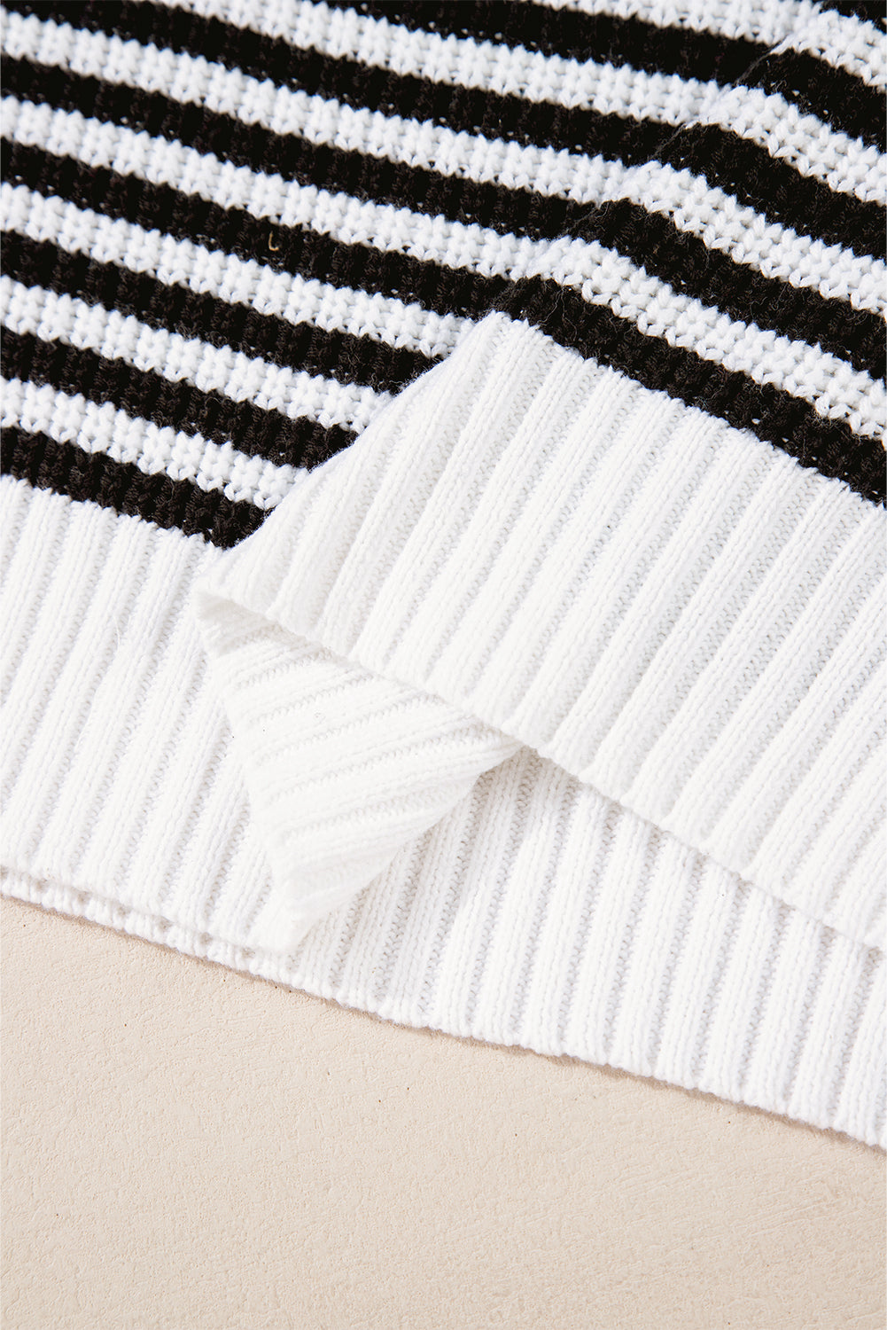 Stripe Zip Up Sweater