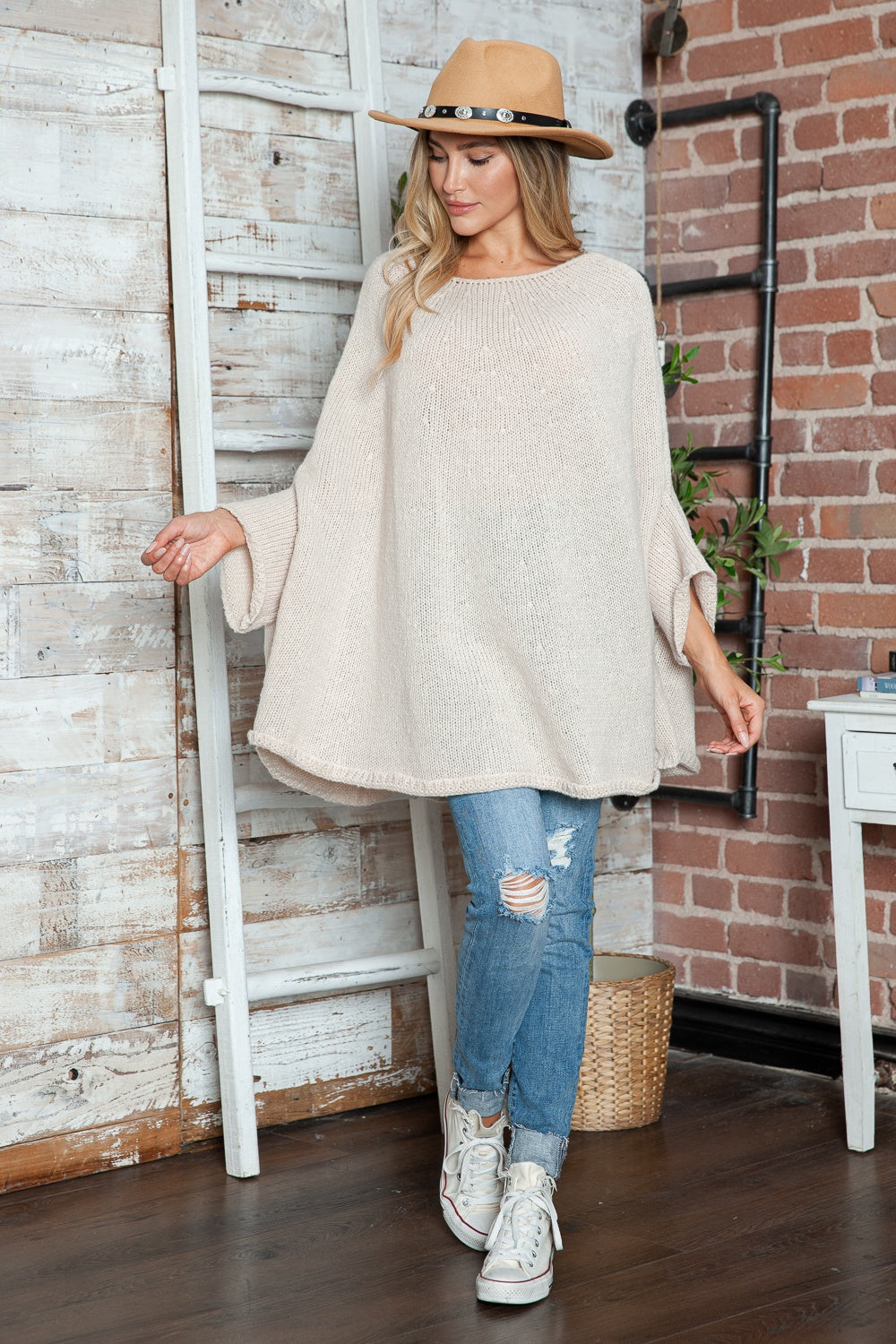 Batwing Sleeve Sweater