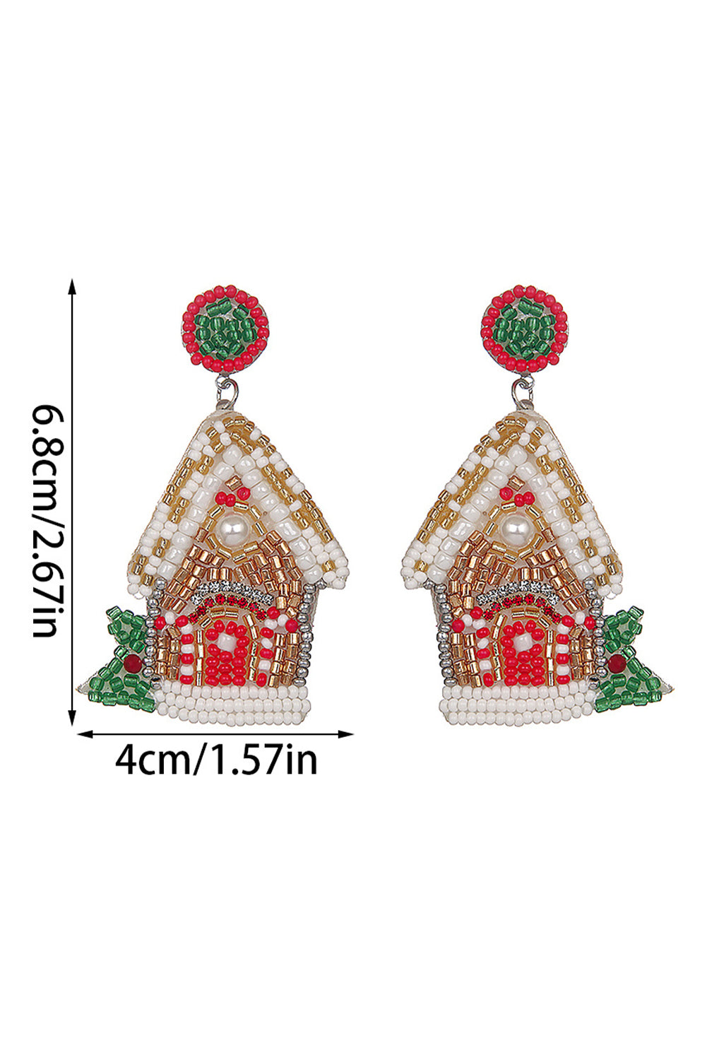 Gingerbread House Drop Earrings