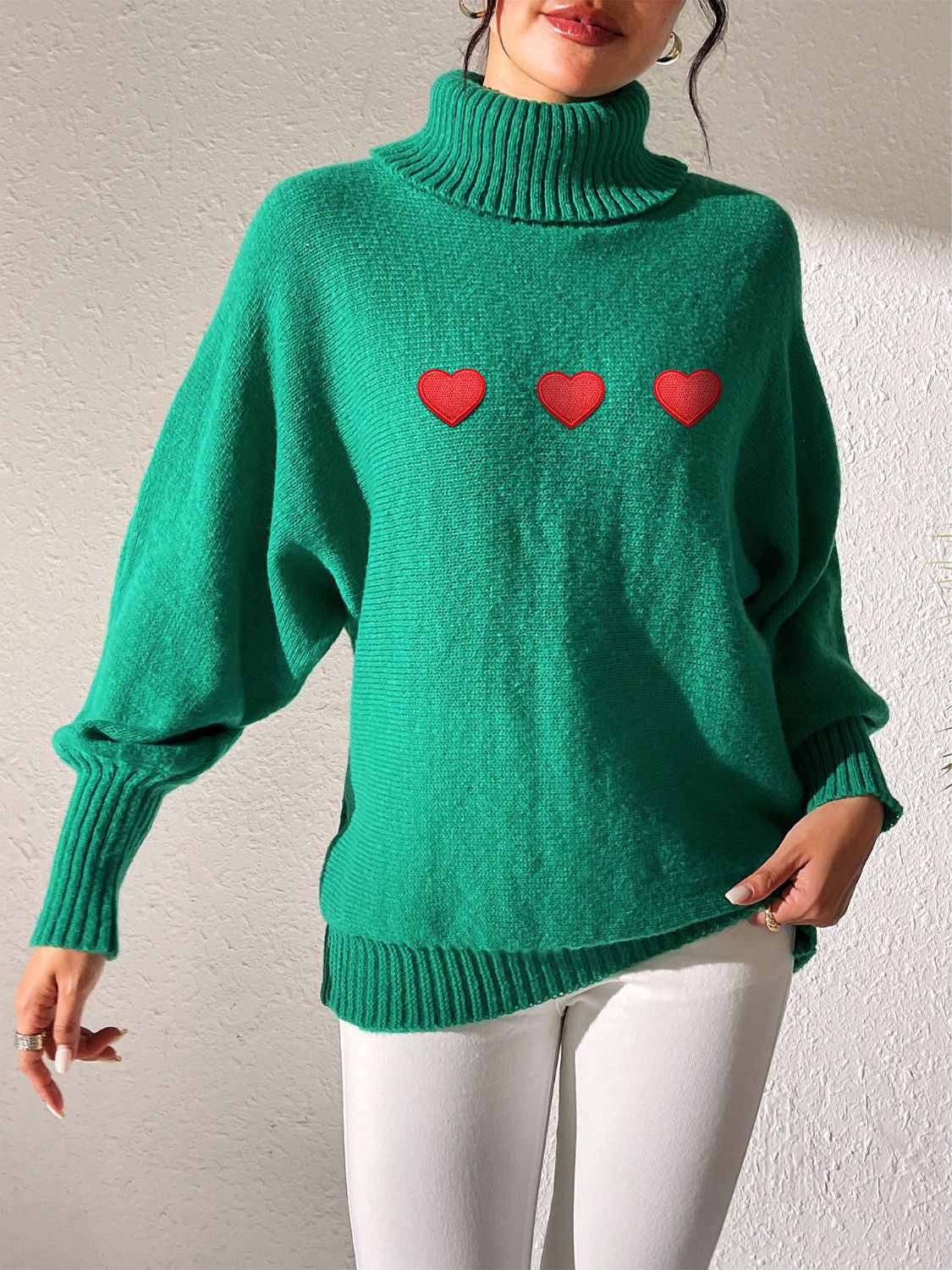 Heart Turtleneck Sweater