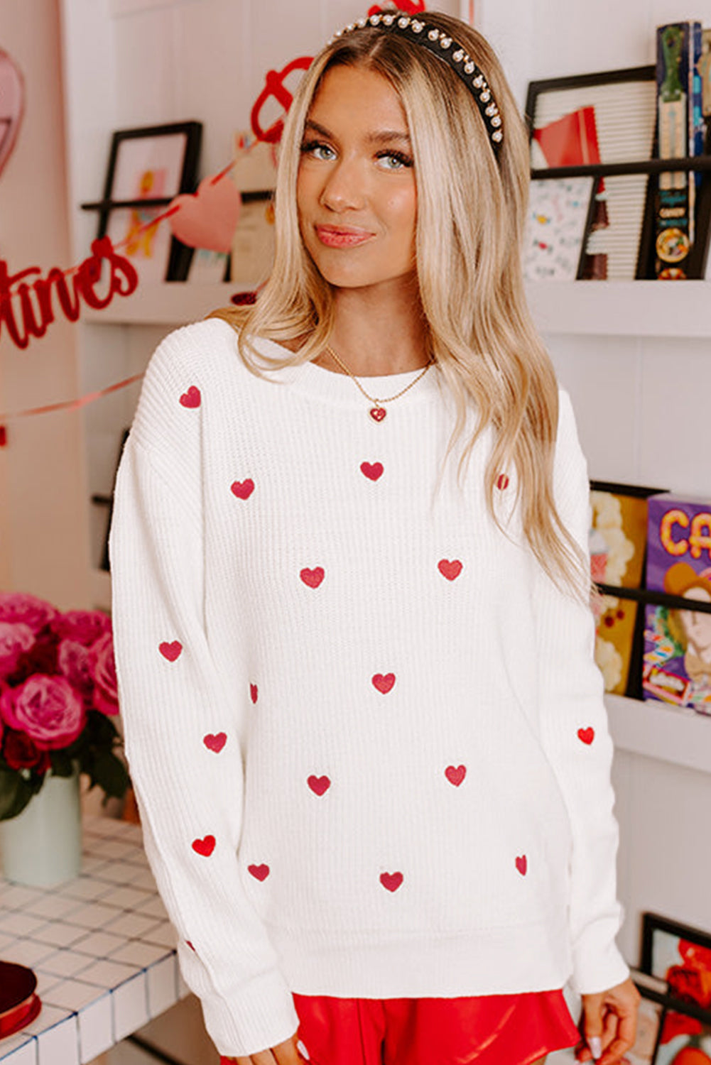 Mini Hearts Sweater