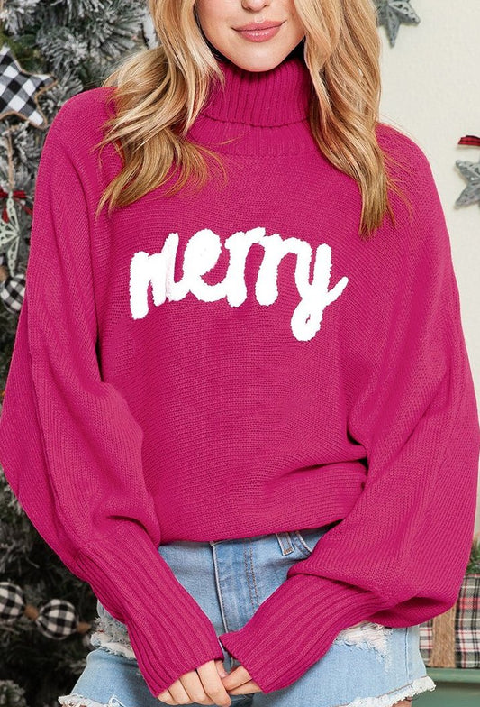 Batwing Sleeve Merry Sweater