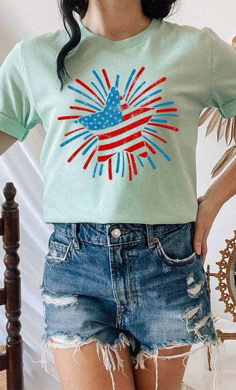 Retro Patriotic Star Graphic Tee