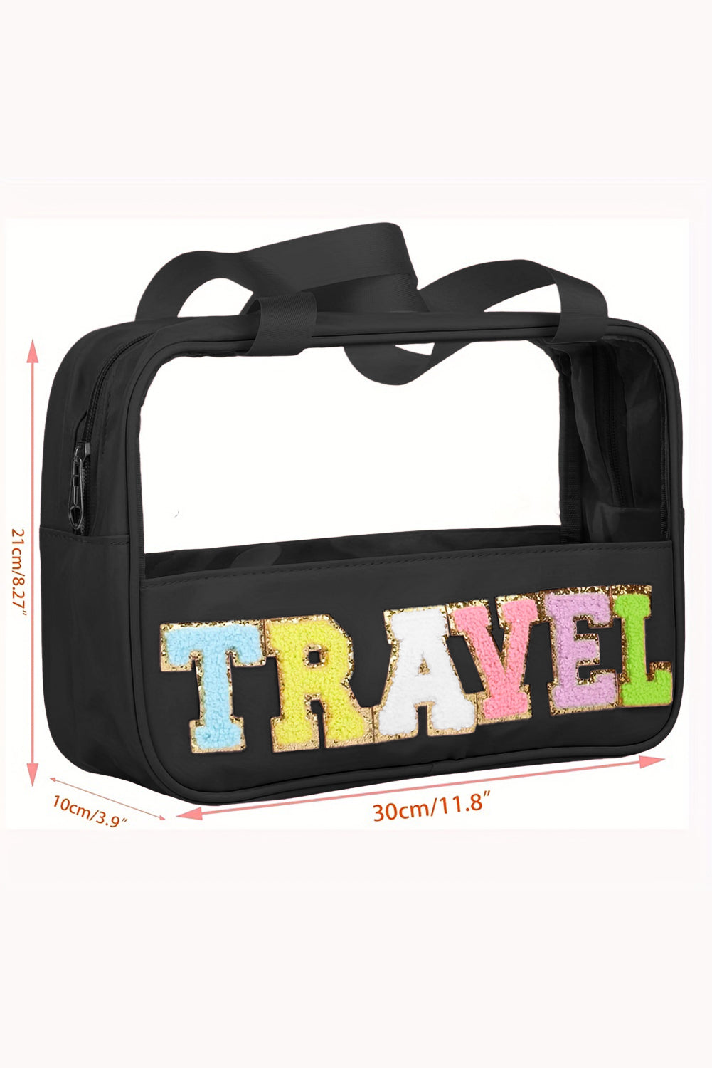 TRAVEL Clear Plastic Makeup Bag