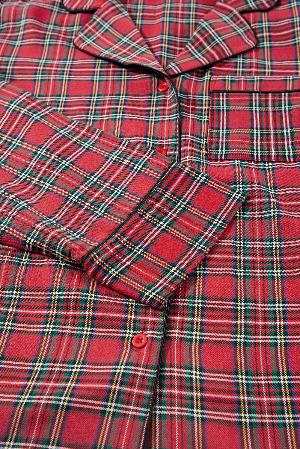 Red Plaid Pajama Set Plus Size