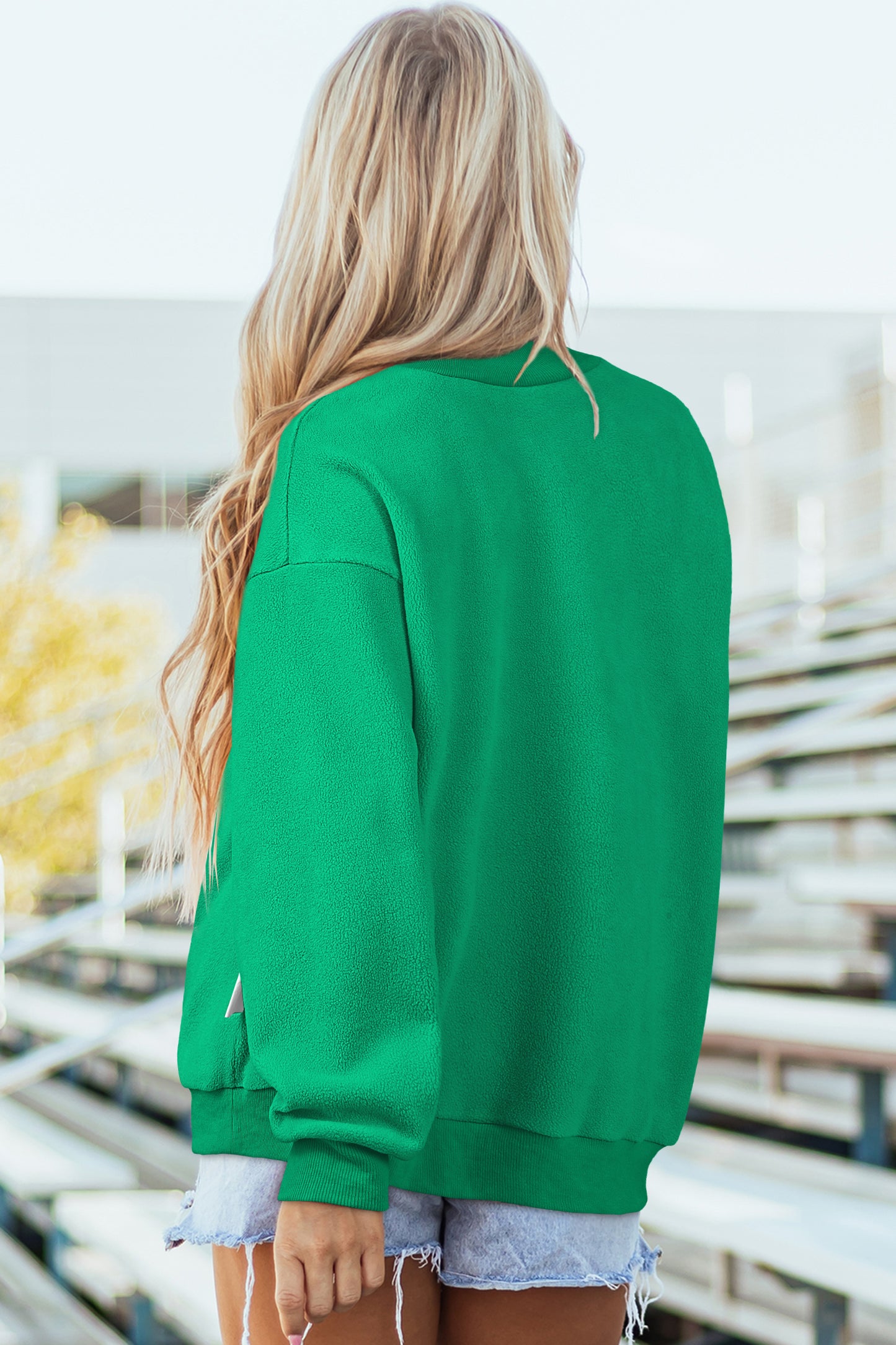 Reversible Mock Neck Sweatshirt