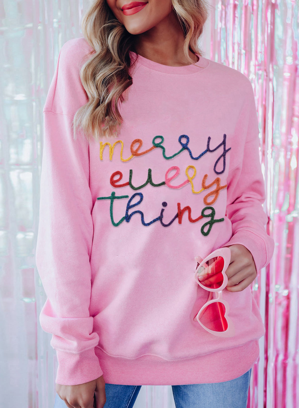 Merry Every Thing Tinsel Sweatshirt